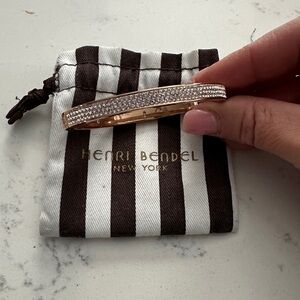 Henri Bendel Rose Gold Bangle with Swarovski Crystal Accents